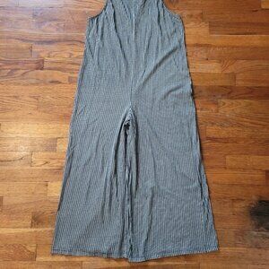 Cropped Black & White Gingham Jumpsuit